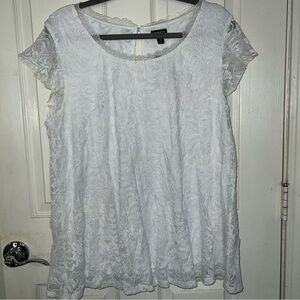 NEW Torrid white lace top